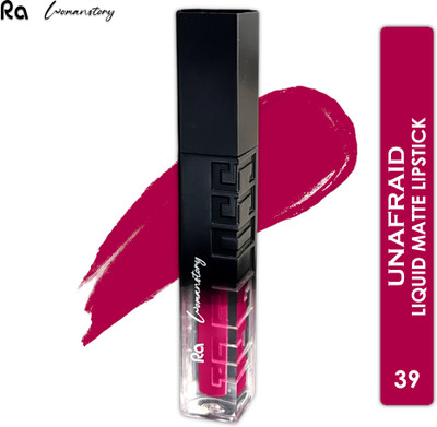 Ra Womanstory Black Liquid Non-transfer Matte Lipstick - High Pigmentation(Unafraid, 4.5 ml)