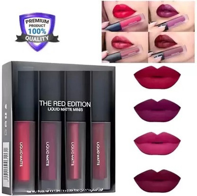 Rastic Assure Non Transfer Waterproof Long last Sensational Liquid Matte Mini Lipsticks(Red, 16 ml)
