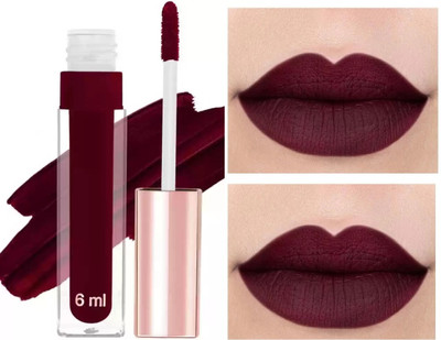 Emijun Non Transfer Smudge Proof Longlasting Matte Lipstick(MAROON, 6 ml)