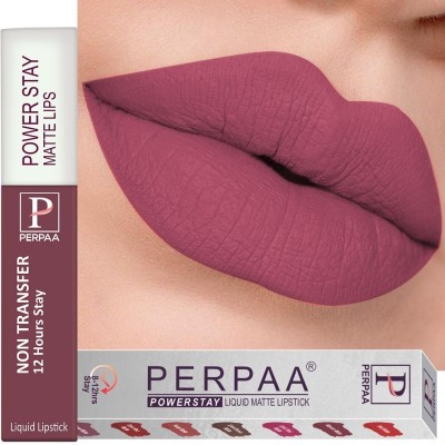 Perpaa Powerstay Liquid Matte Lipstick(Mauve, 5 ml)