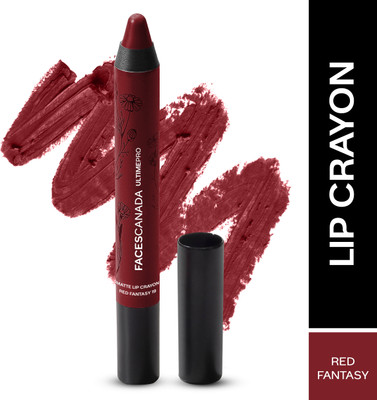 FACES CANADA Ultime Pro Matte Lip Crayon Red Fantasy 19 2.8 gm(Red Fantasy, 2.8 g)