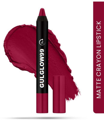 GULGLOW99 Non Transfer Matte Crayon Lipstick Matte Finish | Waterproof |Long Lasting(Pink Jam, 3.5 g)