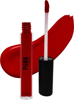 PiiNK Beauty Liquid Matte Lipstick Long Lasting, Lightweight, Non-Transfer, Waterproof -(Ruby Wine, 4 ml)