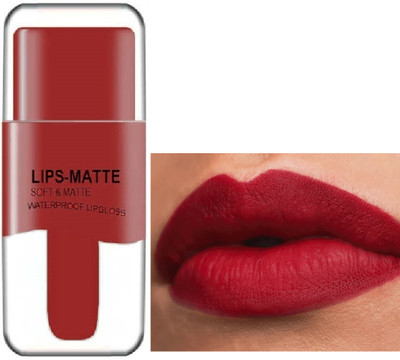 ADJD Velvet Waterproof Kissprof Matte Liquid Lipstick(DARK RED, 3.5 ml)