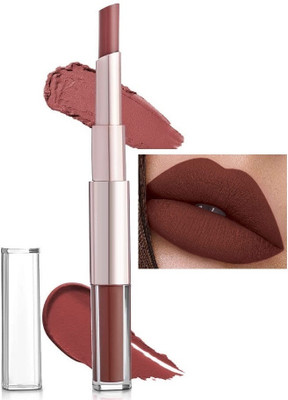 Arcanuy 2 IN 1 LIQUID MATTE FINISH KISS PROOF LIPSTICK FOR ALL SKIN TYPE(brown, 12 ml)