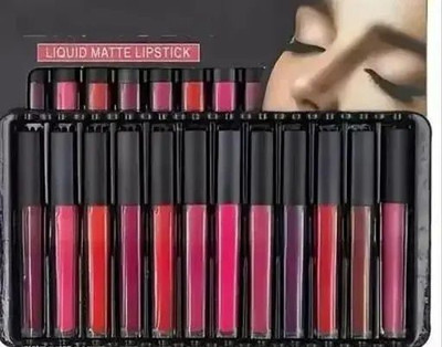 YELGO Set of 12 Liquid Lipsticks Matte Finish Long Lasting Lipstick(Multicolor, 64 ml)