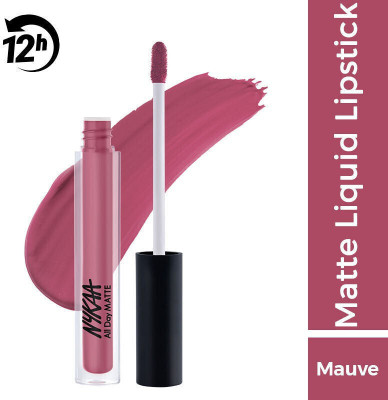NYKAA All Day Matte Waterproof, Transfer Proof, 12H Liquid Lipstick - Gran Fan(Mauve, 2.1 ml)
