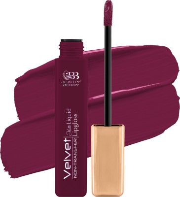 Beauty Berry Velvet Waterproof, Non Transfer Long Lasting Matte Liquid Lipstick for Women(Raspberry, 5 ml)