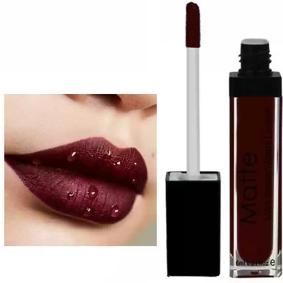 MYEONG water proof liquid matte maroon lipstick(maroon, 6 ml)