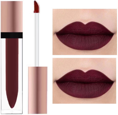 Latixmat Smudge proof Waterproof Long lasting Liquid matte Lipstick(maroon, 6 ml)