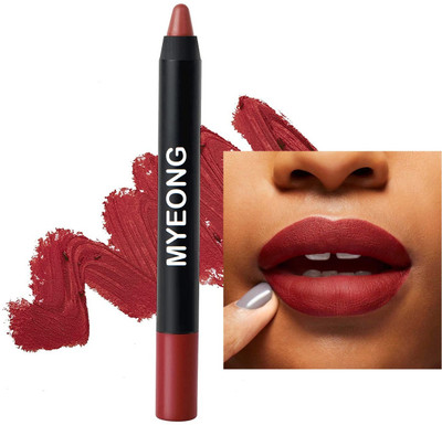 MYEONG Highly Pigmented Waterproof and Full Coverage Pencil Lipstick For Girl & Women(Caramel Kiss, 3.5 g)