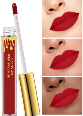 WOONGMI Korean Highly Pigmented Long Lasting Non Transfer Matte Lipstick For Womens(Red, 3 ml)