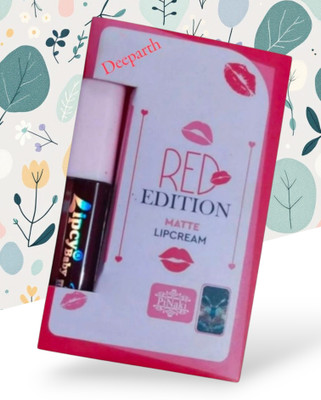 Deeparth New Red Edition 4 in 1 Waterproof Matte Lipstick Moisturize Long Lasting(Red, 6 ml)