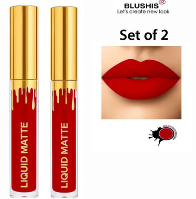 BLUSHIS Super Stay Matte Ink | Liquid Lipstick | Smudgeproof | Non Transfer(RED TWIST, 6 ml)