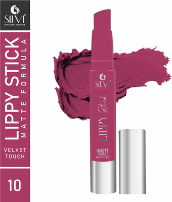SILVI Lippy Stick Smudgeproof Lip Crayon|Non-Drying & Transferproof|Highly Pigmented(Desire Red, 2.5 g)