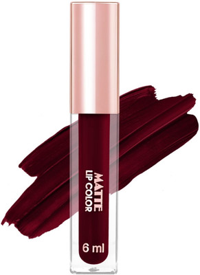 AEPRUY Non Transfer Smudge Proof Longlasting Liquid Matte Lipstick(Maroon, 6 ml)