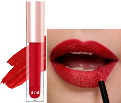 Emijun Non Transfer Smudge Proof Longlasting Liquid Matte Lipstick Ruby(Ruby, 6 ml)