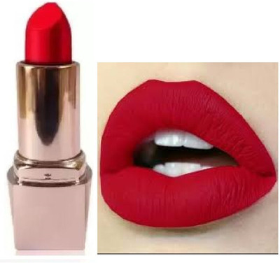 TOPQ best red crayon matte finish lipstick pack of 1 awesome(red, 6 g)