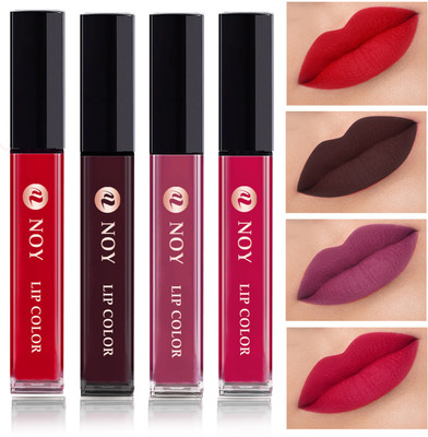 NOY Non Transfer Professionally Longlasting Liquid Lipstick Combo Set Of 4 NL147(Multicolor, 16 ml)