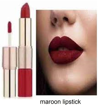Luipui waterproof matte finish amazing long lasting for beauty of lips pack of 1(maroon, 6 g)