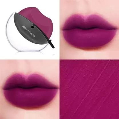 GFSU matte crayon lipstick all skin type apple design matte lipstick makeup wine(wine, 5 g)