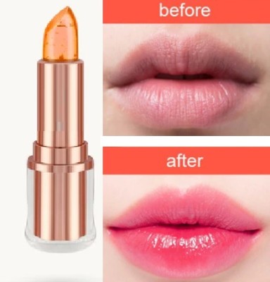 GFSU WATERPROOF LONG LASTING LIPSTICK WOMEN MAKEUP COLOR CHANGING JELLY GEL LIPSTICK(PINK, 3.6 g)