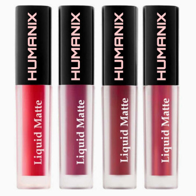 Humanix Red Edition Liquid Matte minis lipsticks for girls and Women's Pack of 4(Red, Edition, 15 ml)