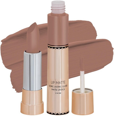 DARVING Weightless Matte Lipstick Highly Pigmented Lip Color(LIGHT BROWN, 8 ml)