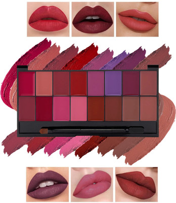 ADJD 16 LIP C1REAM PALETTE COLOR MATTIE & LONG LASTING CREAMY(MULTI COLOR, 36 g)