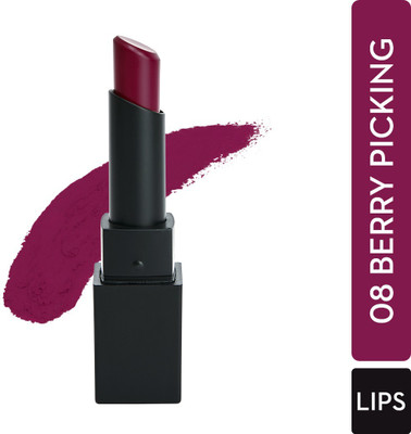 SUGAR Cosmetics Nothing Else Matter Longwear Lipstick(08 Berry Picking (Berry), 3.2 g)