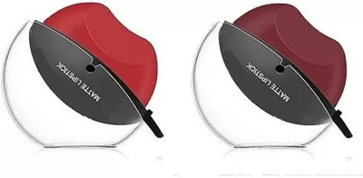 GFSU - GO FOR SOMETHING UNIQUE Waterproof Non transfer Apple shape lipsticks (Red + Maroon shade)(red, maroon, 10 g) GFSU - GO FOR SOMETHING UNIQUE Waterproof Non transfer Apple shape lipsticks (Red + Maroon shade)(red, maroon, 10 g)
