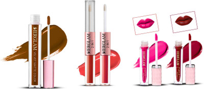 herglam 2 in 1 Liquid Lipstick – Waterproof, Matte Finish, Dual Shades Combo(Multicolor, 10 ml)