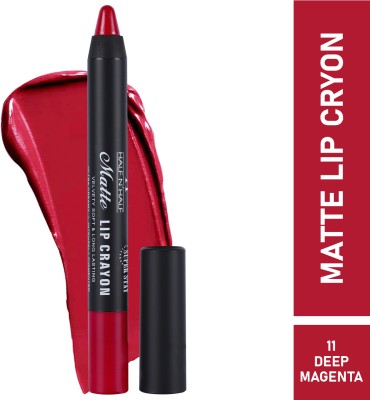 Half N Half Matte Lip Crayon Velvet Soft|Long Lasting|Non-Transfer|24h Super Stay(LS-19-11 DEEP MAGENTA, 3.5 g)