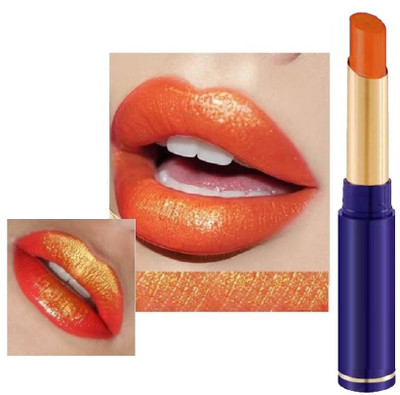 Latixmat Non Transfer Sensational Soft Matte Long Stay Multipurpose Hydrating Lipstick(Shimmer Orange, 4 g)