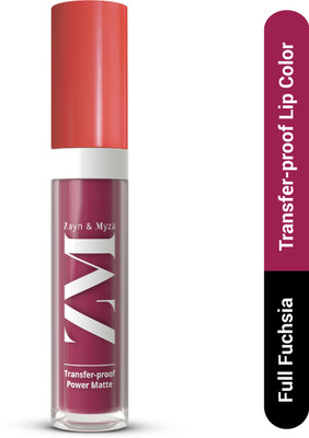 ZM Zayn & Myza Transfer-Proof Power Matte Liquid Lipstick With Long Lasting Formula(Full Fuchsia, 6 ml)