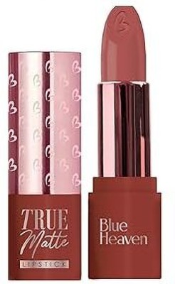 BLUE HEAVEN rue Matte Lipsticks for women with 2x Intense pigment | SPF Sun Protection |(Toffee Brown, 4 g)