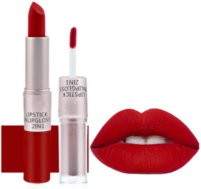 DARVING 2 In 1 Liquid Lipstick with Lipstick For Her(RED, 8 g)
