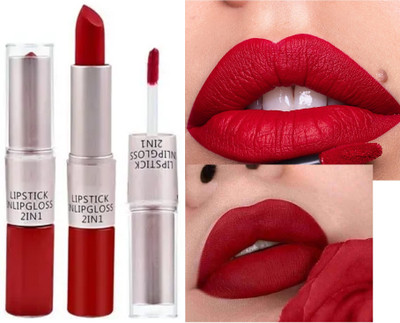 AFARAXIA 2 in 1 SOFT VELVET MATTE FINISH CRAYON MATTE LIPSTICK(Red, 8 g)