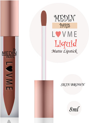 MEDIN matte Liquid Lipsticks set of 1(Skin Brown, 8 ml)