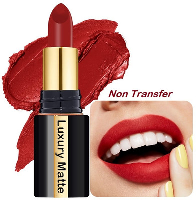 Yuency Matte Lipstick Creamy Non Drying Formula Smudge Proof Long Lasting(Red Coat, 4 ml)