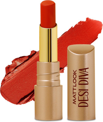 MATTLOOK Desi Diva HD Matte Lipstick With Hydrating Formula & Hyaluronic Acid(Molten Red-05, 3.8 g)