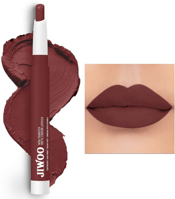Jiwoo Matte Lipstick Highly Pigmented with Smooth One Swipe Application(DARK BERRY, 3.5 g)