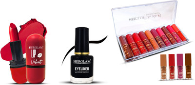 herglam Velvet Matte Lipstick Set – Premium Shades, Rich Texture(Multicolor, 10 ml)