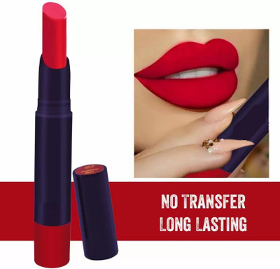 Yuency Cherry Red Lip Lock No Transfer Matte Lipstick, Waterproof(RED, 3.8 g)