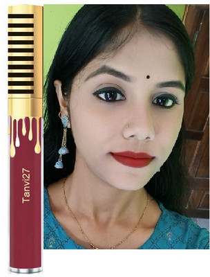 tanvi27 Highlly Pigmented Long Lasting & Kiss Proof Brick Red Liquid Matte Lipstick(Brick Red, 5 ml)