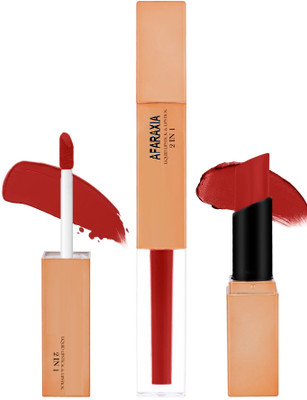 AFARAXIA MATTE FINISH CHERRY RED LONG LASTING AND WATERPROOF LIPSTICK(CHERRY RED, 7 ml)