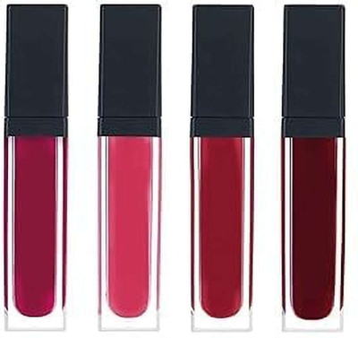 Hezruck Matte Lipstick Combo Set of 4 pc Lipstick Matte for Women(Multicolour, 16 ml)