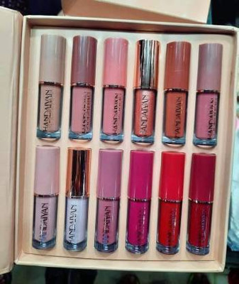 Yelfo HANDAIYAN Liquid Matte Lipstick 12 pcs set Waterproof Long lasting(multi shades, 30 ml)