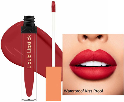 WOONGMI Smudgeproof & Waterproof Matte Lipgloss Red(Red, 6 ml)