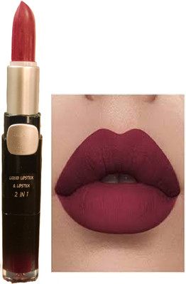 Luipui new maroon 2 in 1 matte finish lipstick pack of 1(maroon, 6 g)